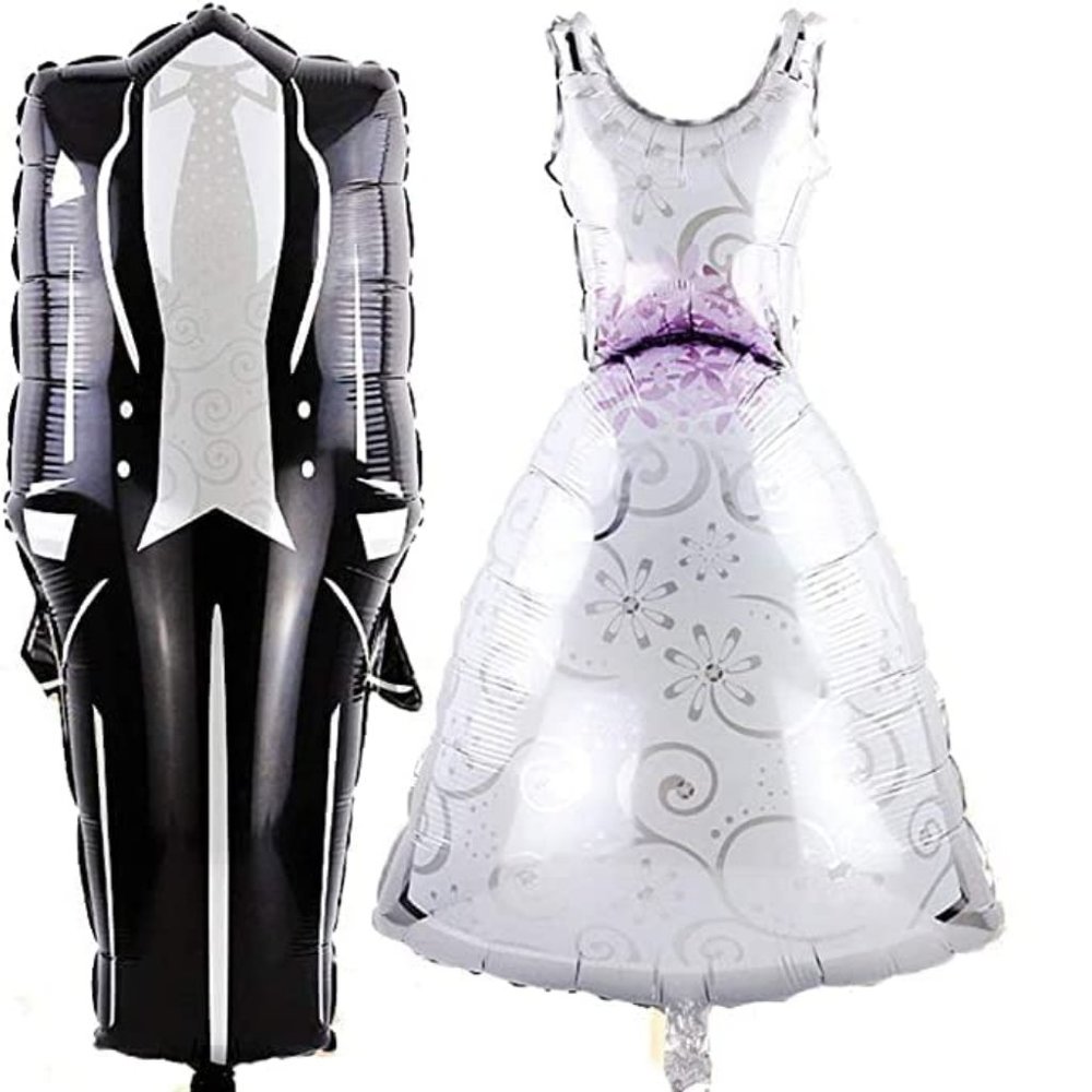 💕5 for $25 💕BRIDE & GROOM Mylar Helium Balloons 43 inches - NWT